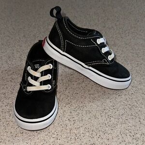 Vans Kids Black and White Sneakers Size 7